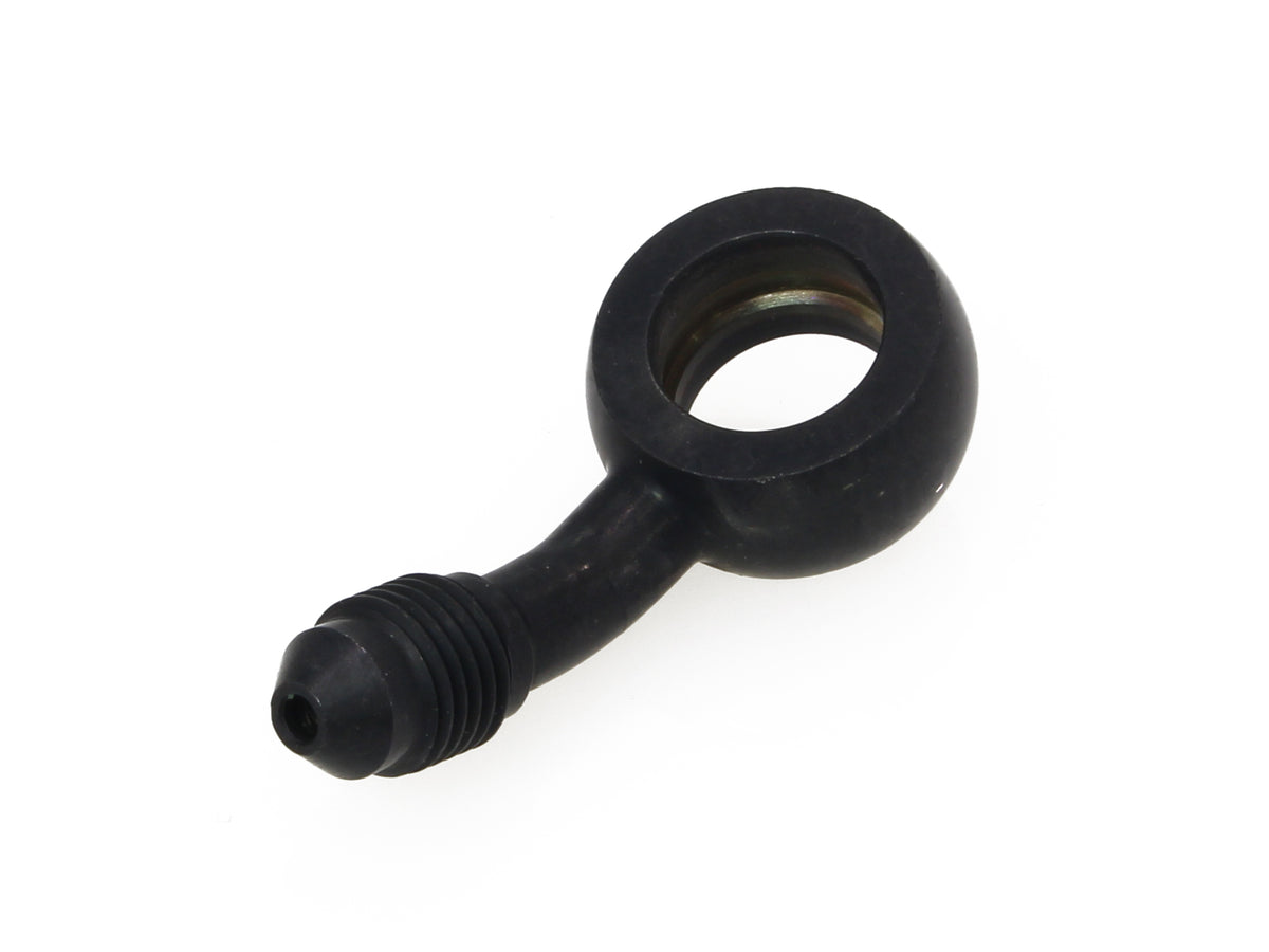 Black True 12mm ID, 35 Degree Banjo - Male #3 End.
