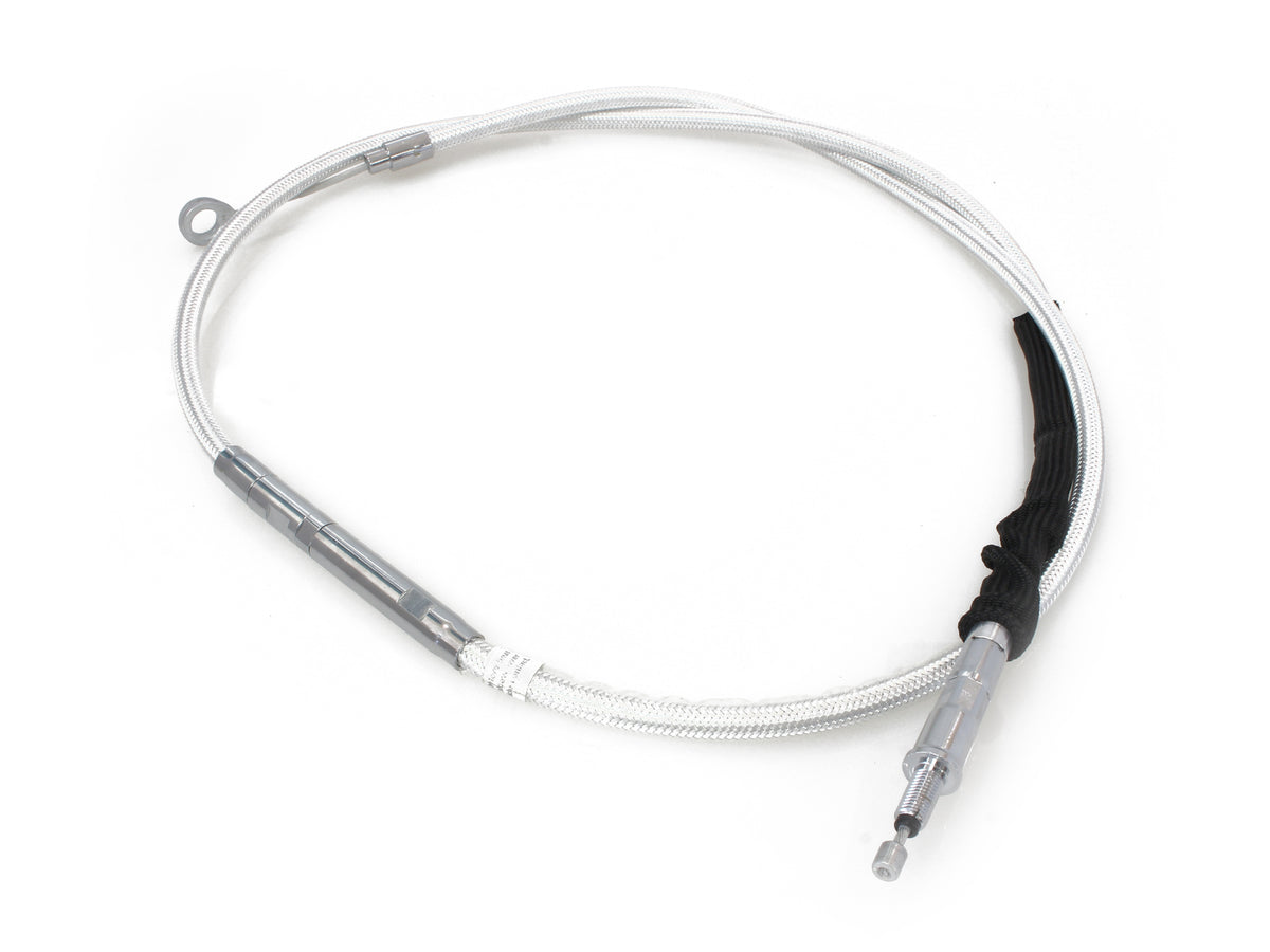 57in. Clutch Cable - Sterling Chromite. Fits Softail 2007-2024 & Dyna 2006-2017.