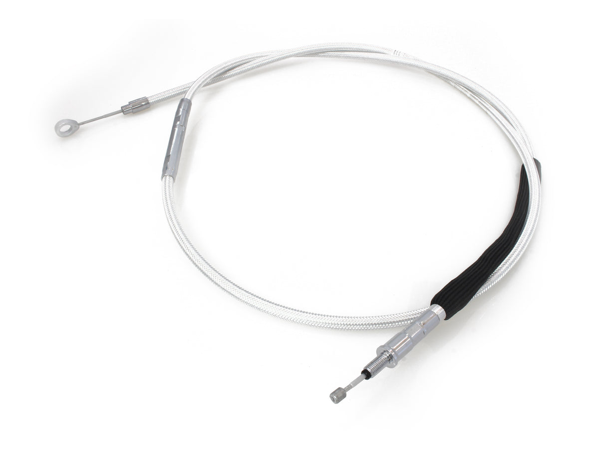 77in. Clutch Cable - Sterling Chromite. Fits Softail 2007-2024 & Dyna 2006-2017.