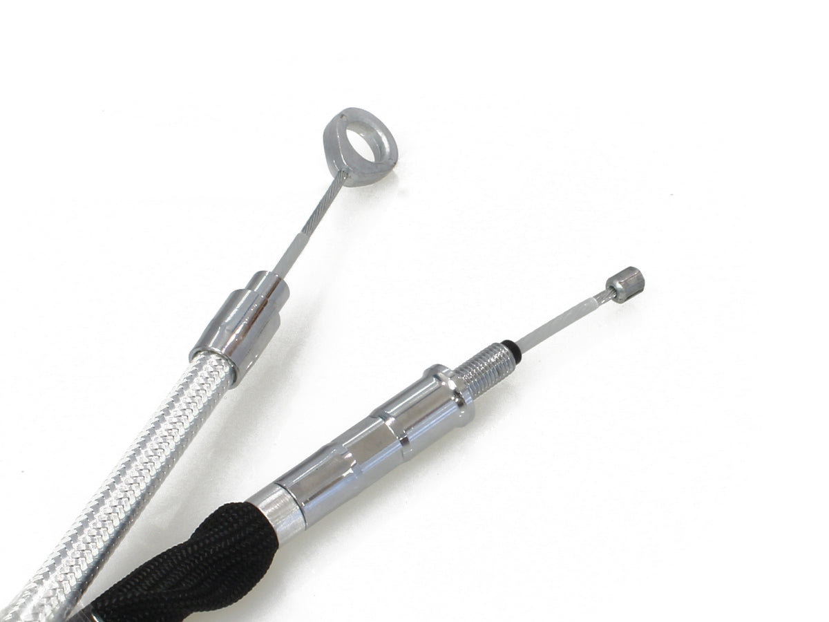 79in. Clutch Cable - Sterling Chromite. Fits Softail 2007-2024 & Dyna 2006-2017.