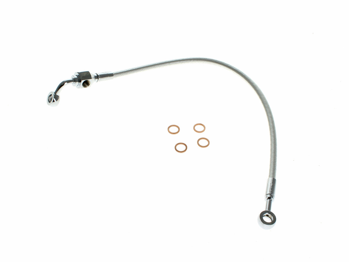 Rear Brake Line - Sterling Chromite. Fits Dyna 1991-1999