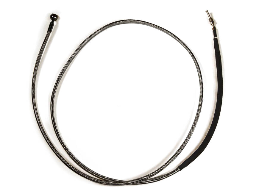 64in. Hydraulic Clutch Line with 10mm x 35 Degree Banjo - Black Pearl. Fits Touring & Softail 2017up Models with the Original H-D Hydraulic Clutch.