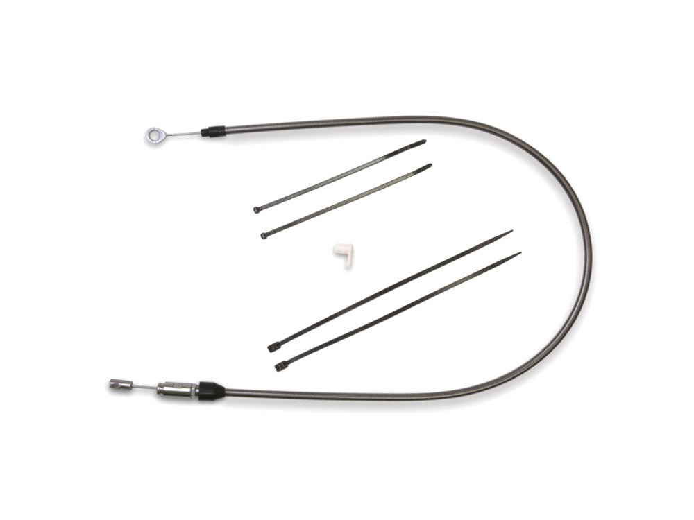 46in. Quick Connect Upper Clutch Cable - Black Pearl. Fits Softail 2018-2024 & Most Touring 2021-2024