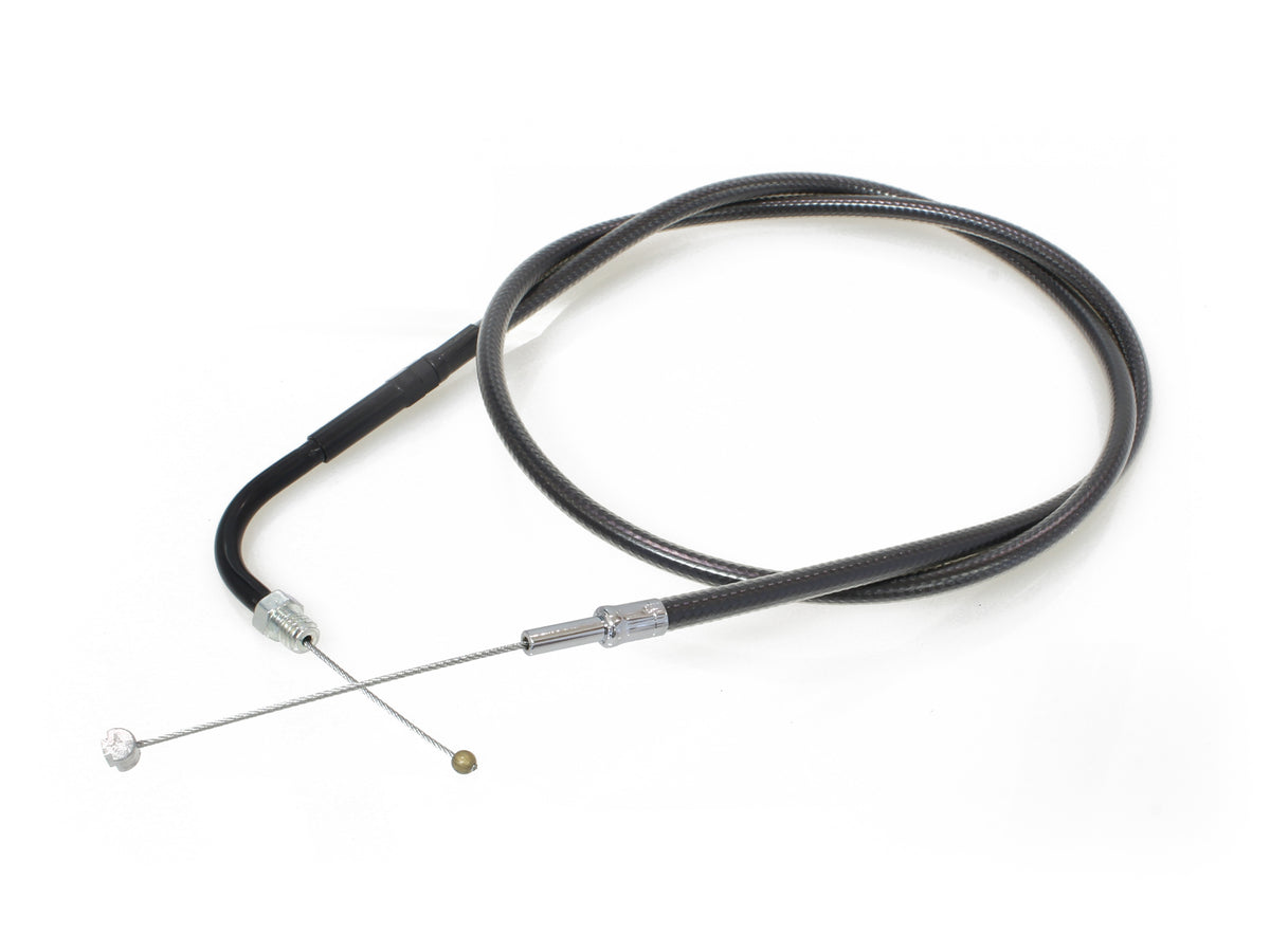 34-1/2in. Throttle Cable - Black Pearl. Fits Big Twin 1990-1995.