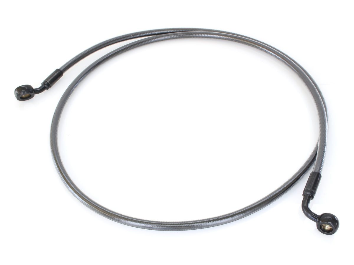 56in. E-Z Align Front Brake Line with 7/16in. x 35 Degree Banjo - Black Pearl.