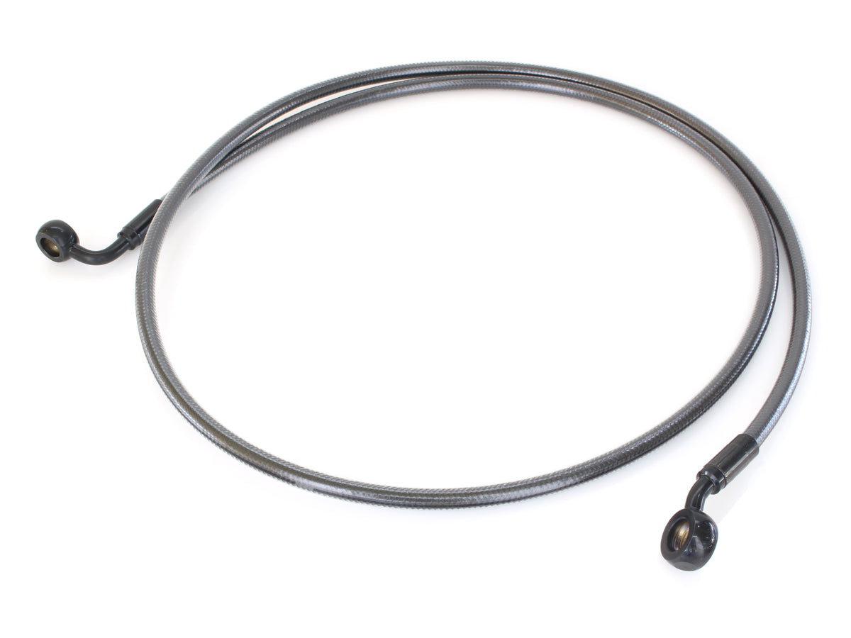 56in. E-Z Align Front Brake Line with 7/16in. x 35 Degree Banjo - Black Pearl.