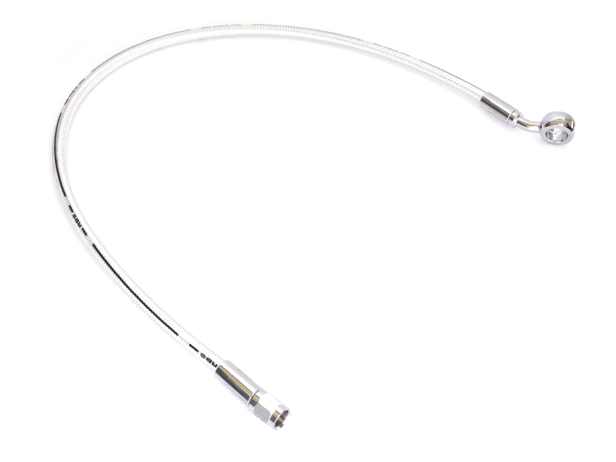24in. Upper Front Brake Line with 12mm x 35 Degree Banjo - Sterling Chromite.