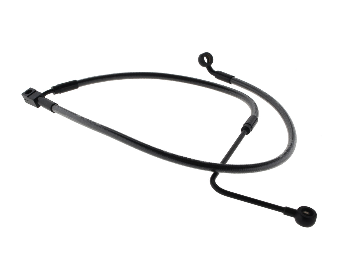 Stock Length Lower Front Brake Line - Black Pearl. Fits FXST Softail 2011-2015 & Rocker 2011
