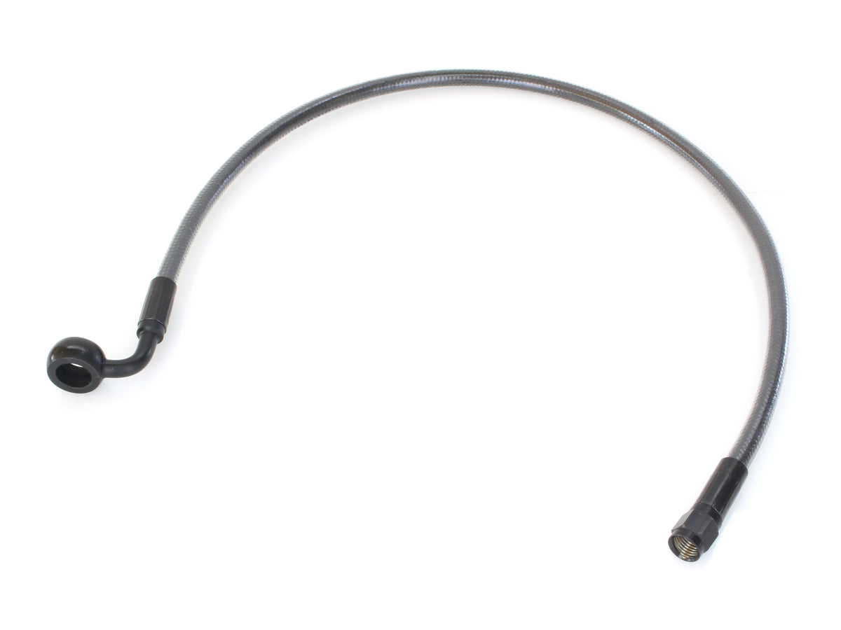 22in. Upper Front Brake Line with 12mm x 90 Degree Banjo - Black Pearl.
