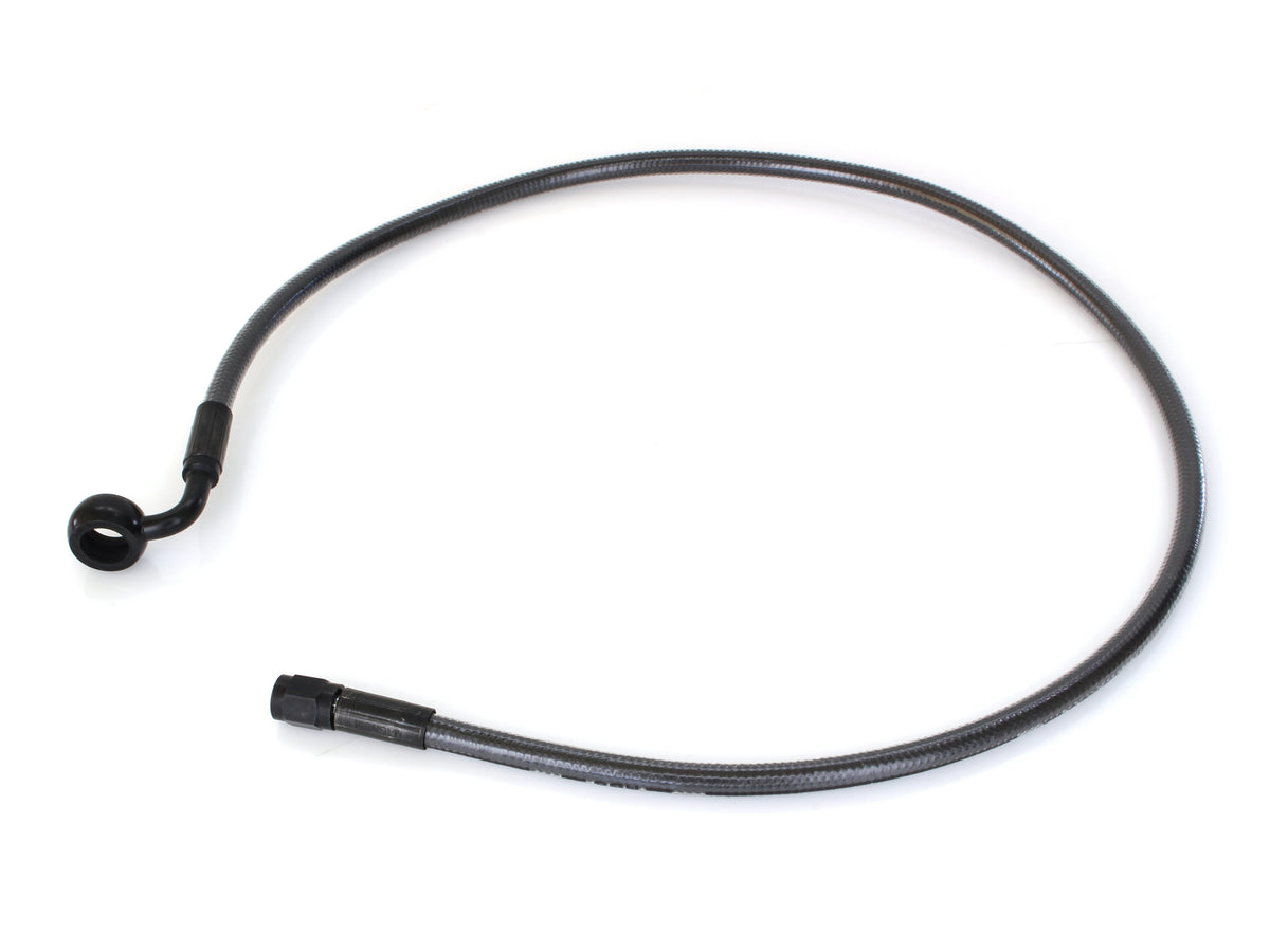 30in. Upper Front Brake Line with 12mm x 90 Degree Banjo - Black Pearl.