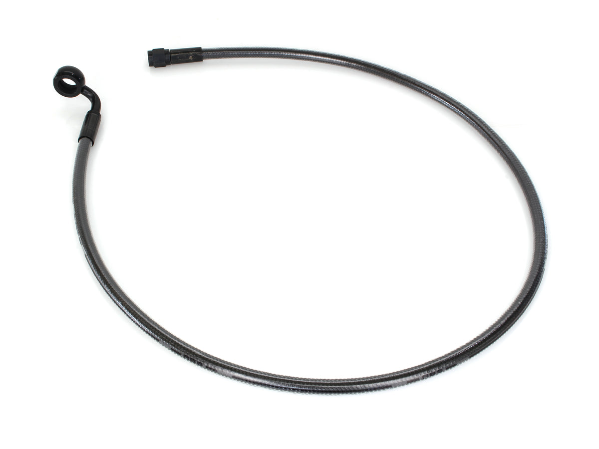 32in. Upper Front Brake Line with 12mm x 90 Degree Banjo - Black Pearl.