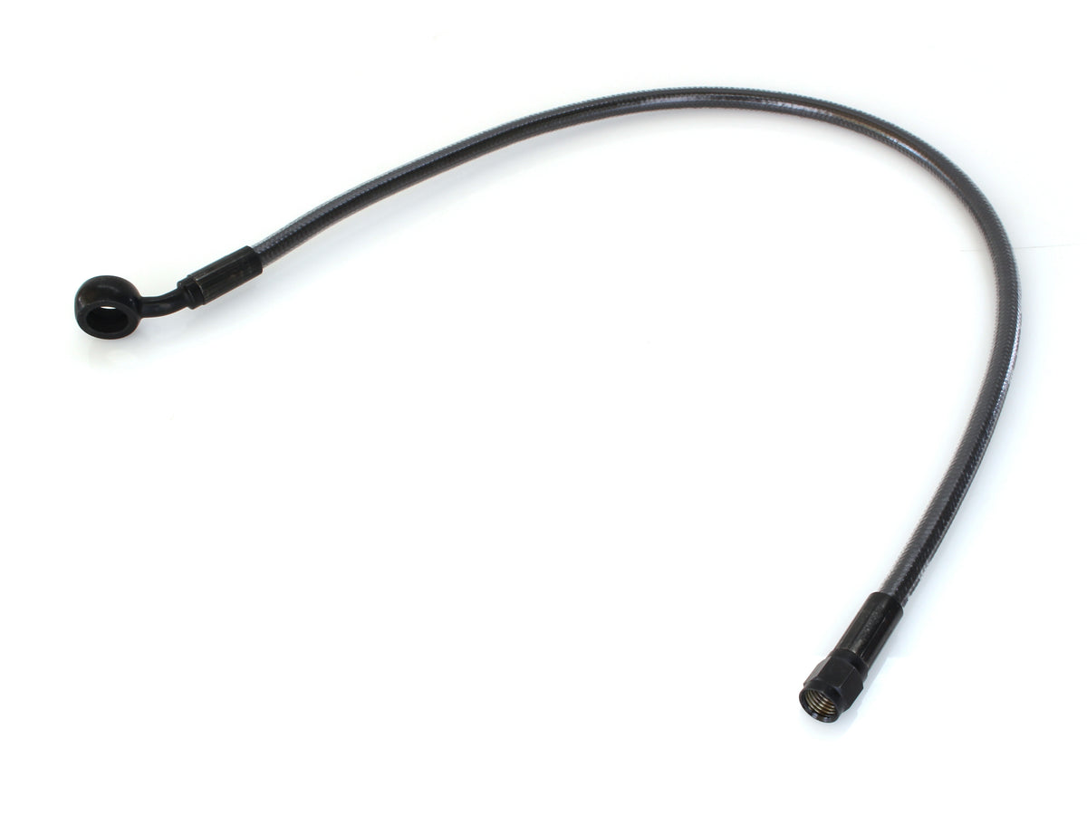 22in. Upper Front Brake Line with 12mm x 35 Degree Banjo - Black Pearl.
