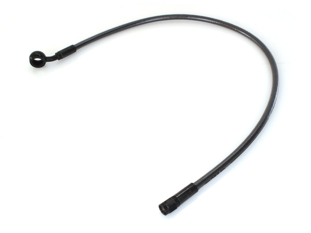 24in. Upper Front Brake Line with 12mm x 35 Degree Banjo - Black Pearl.