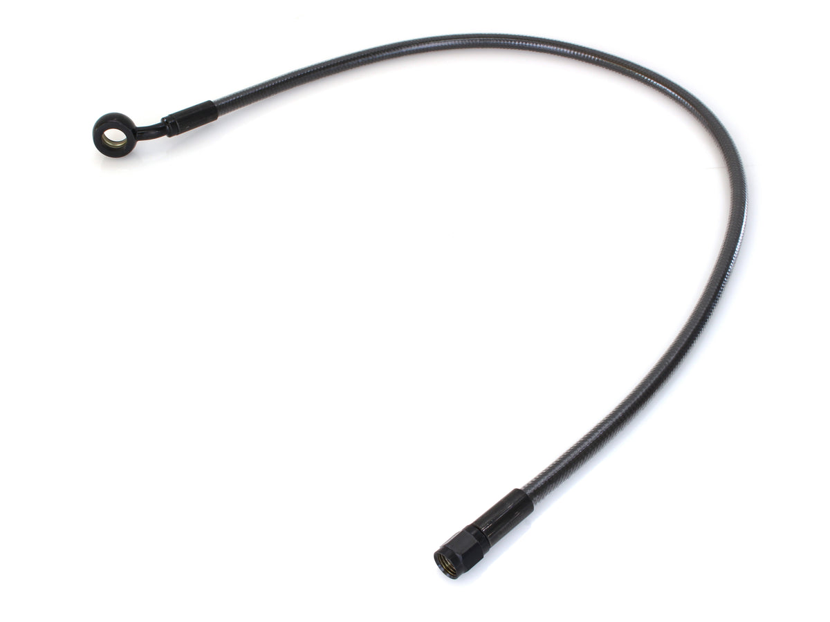 24in. Upper Front Brake Line with 7/16in. x 35 Degree Banjo - Black Pearl.