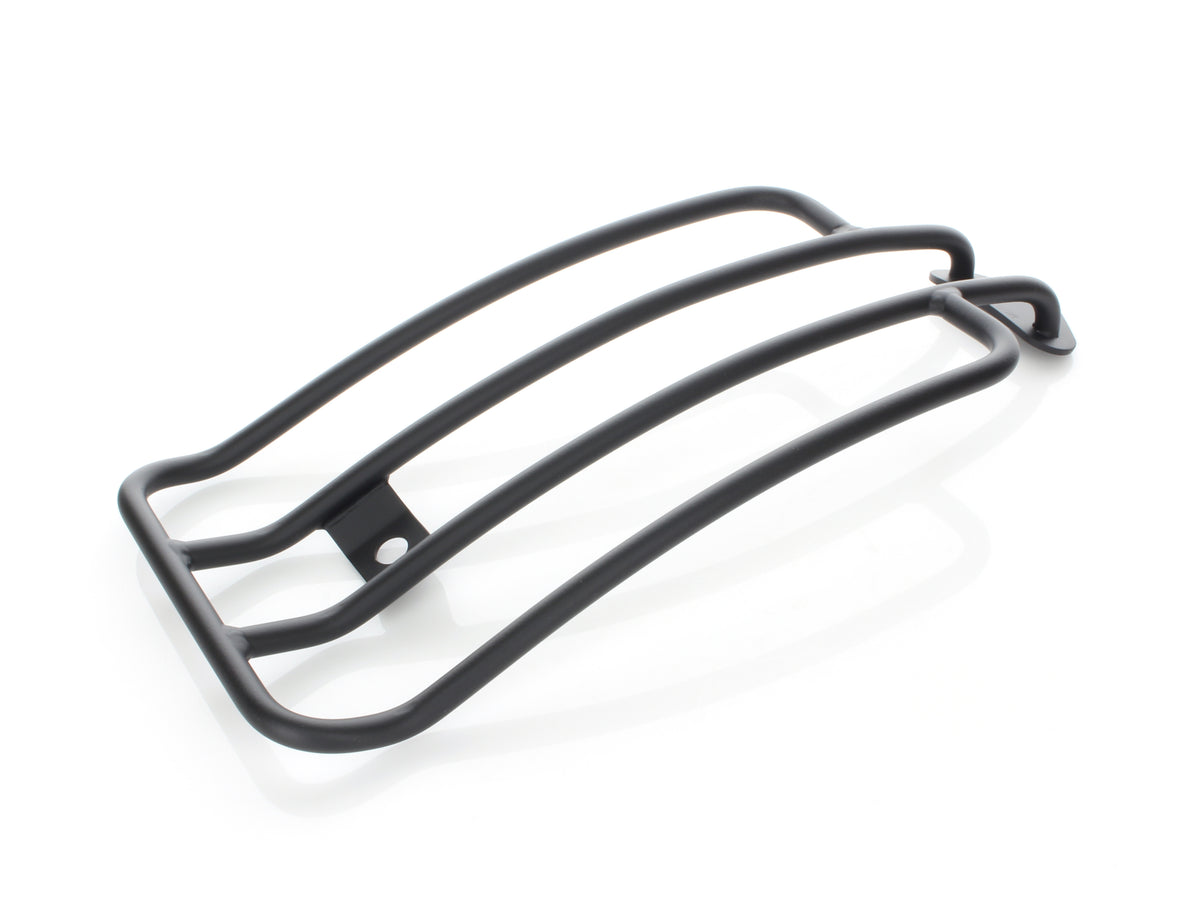 Solo Seat Luggage Rack - Matte Black. Fits Softail Slim 2012-2017 & Blackline 2011-2013.