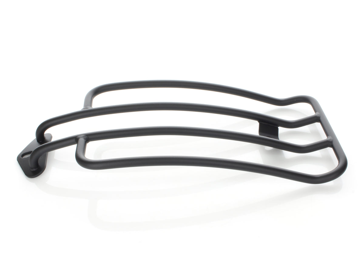 Solo Seat Luggage Rack - Matte Black. Fits Softail Slim 2012-2017 & Blackline 2011-2013.