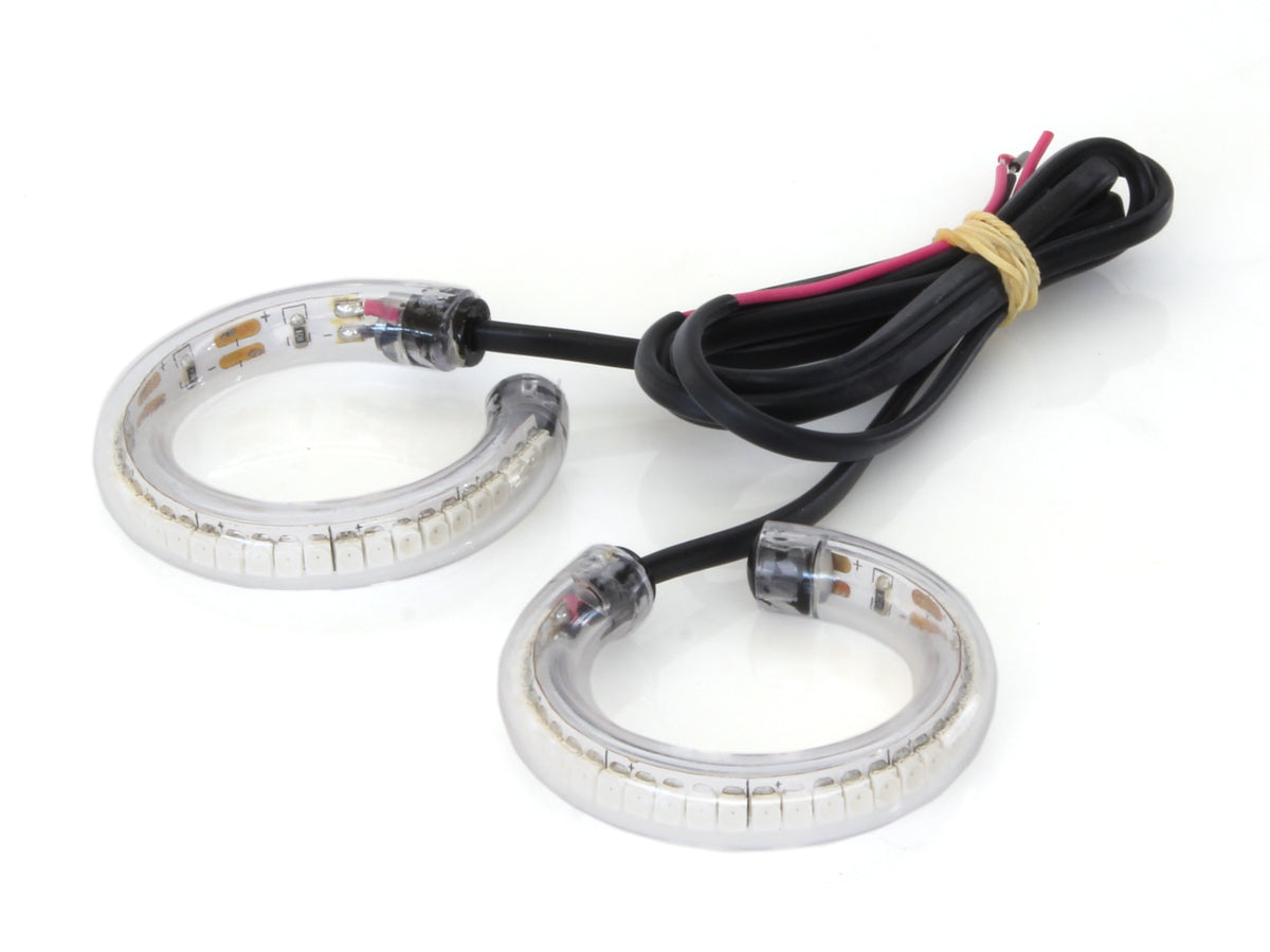 360 degrees Front Turn Signal with Clear Lens. Fits Street 500 2015-2020 with 37mm Fork Tubes.