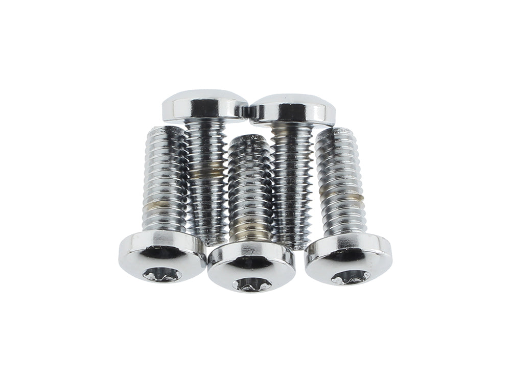 Front Disc Rotor Bolts - Chrome. Fits H-D Big Twin 1984up & Sportster 1984-2021.