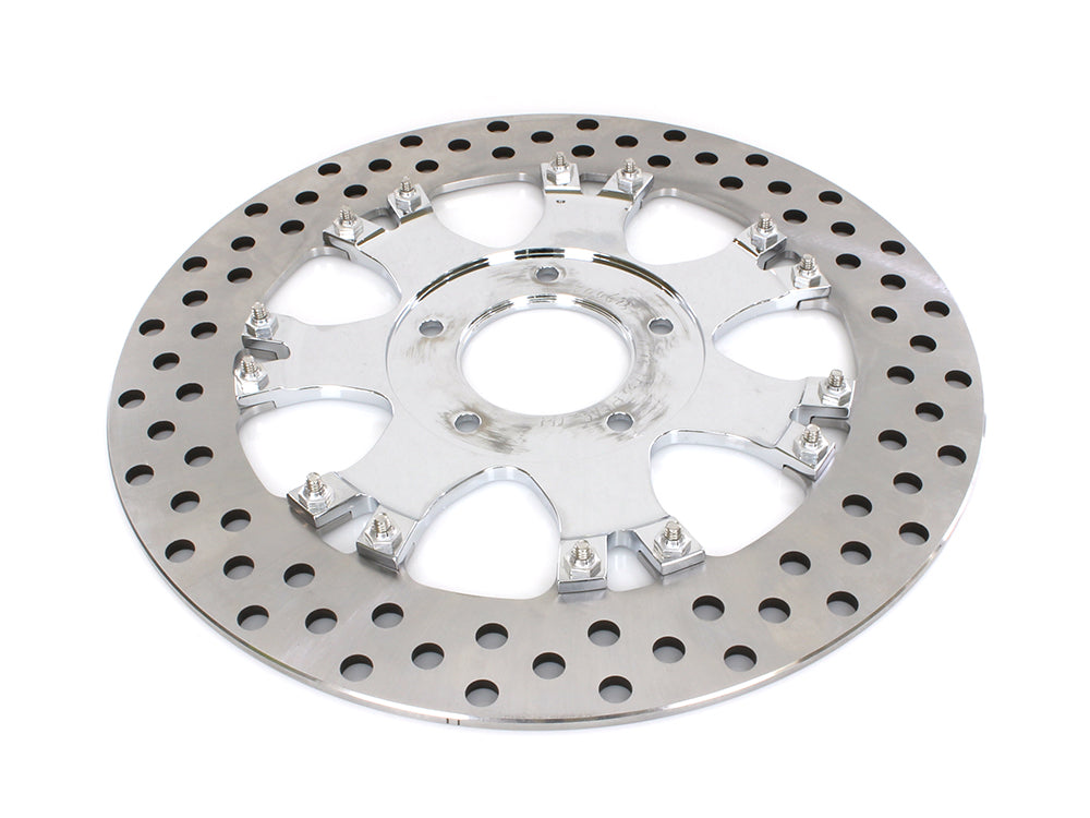 11.5in. Left Hand Front & Right Hand Front Heathen & Paramount Disc Rotor - Chrome. Fits H-D 1984up with 11-1/2in. Disc Rotor(s).