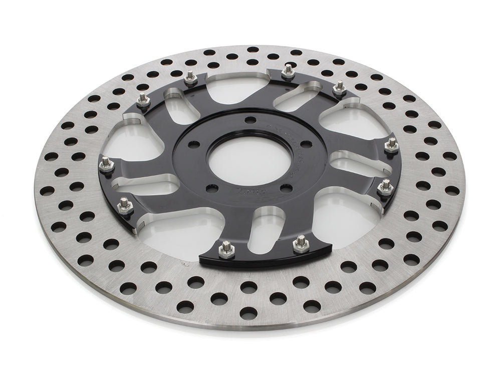 11.5in. Right Hand Front Rival Disc Rotor - Black Contrast Cut Platinum. Fits H-D 1984up with 11-1/2in. Disc Rotor(s).