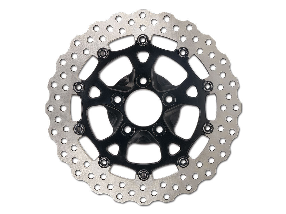 12.6in. Front Dominator Disc Rotor - Black Anodized. Fits Touring 2024up with Custom Wheel and Hub Mounted 320mm Rotors.