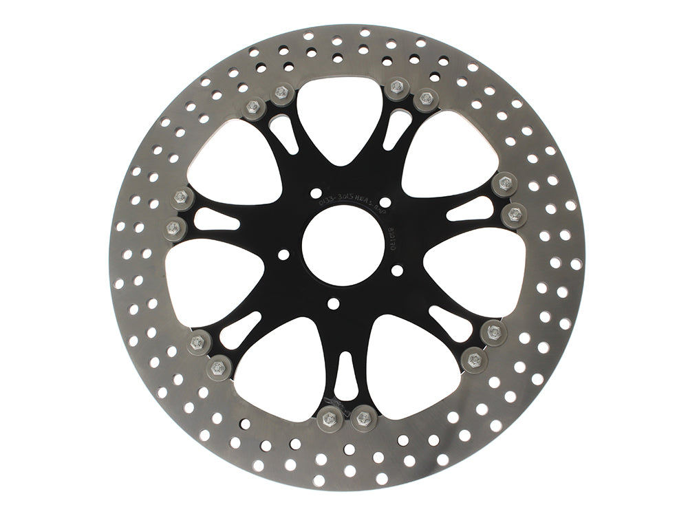 13in. Left Hand Front & Right Hand Front Heathen & Paramount Disc Rotor - Black Contrast Cut Platinum.