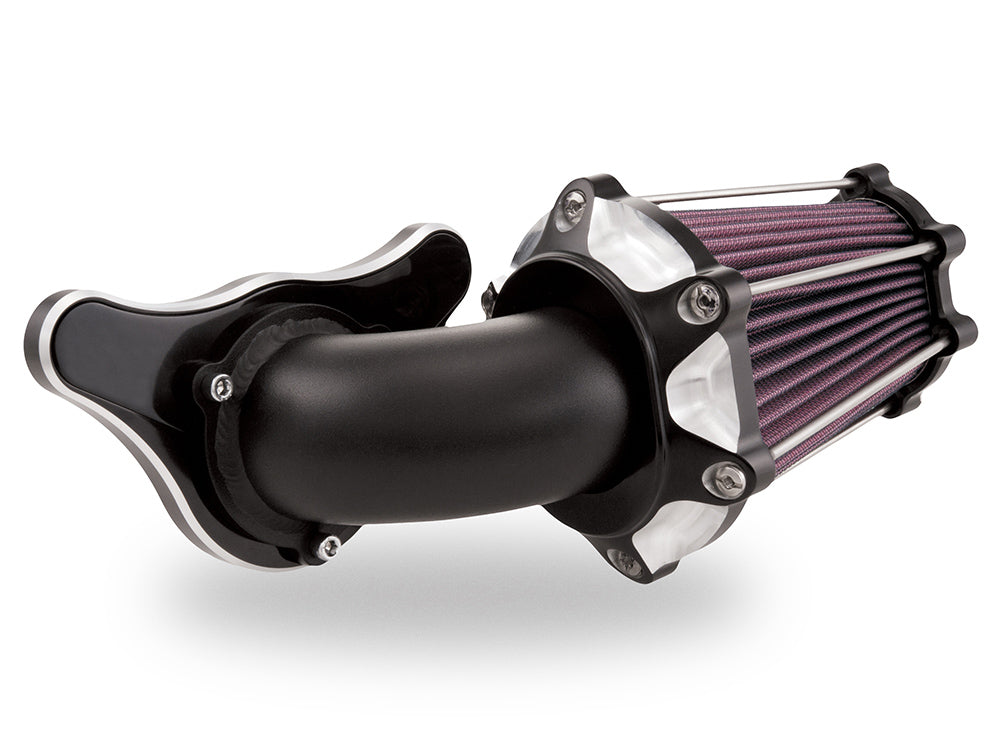 FastAir Air Cleaner Kit - Black Contrast Cut. Fits Big Twin 1993-2017 with CV Carb or Cable Operated Delphi EFI