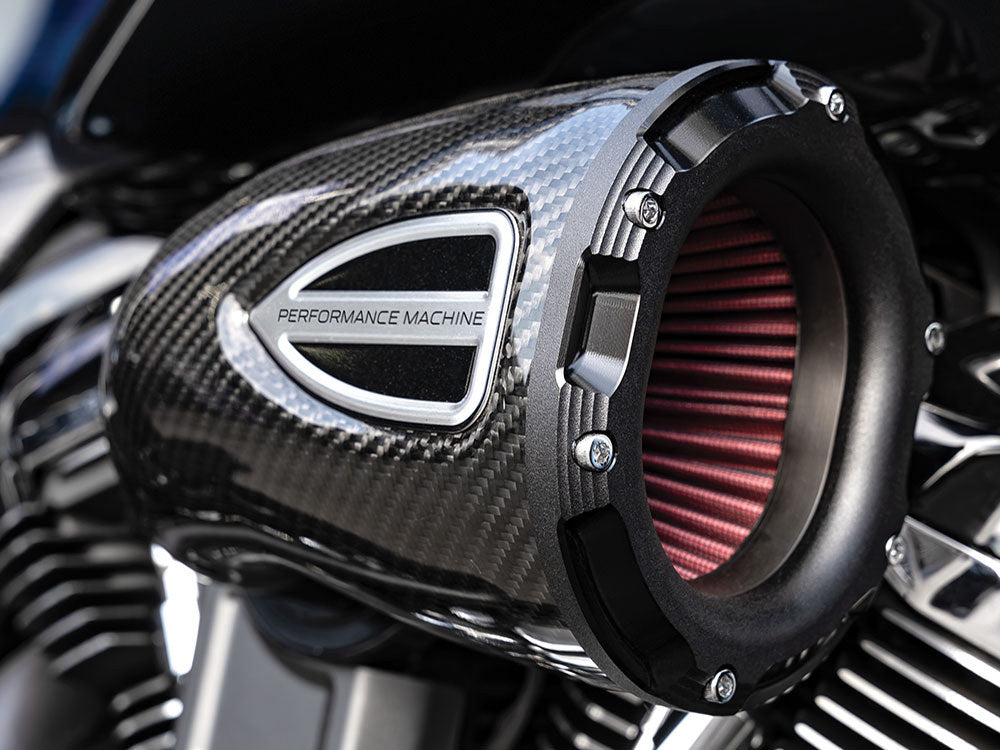 Performance Machine- C4 Series Air Cleaner Kit – Carbon Fiber. Fits Touring 2017-2024 & Softail 2018-2024
