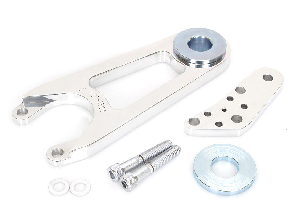 Left Hand or Right Hand Caliper & Mounting Bracket - Polished. Fits Custom Springer with 3/4in. Axle & 11.5in. Disc Rotor.