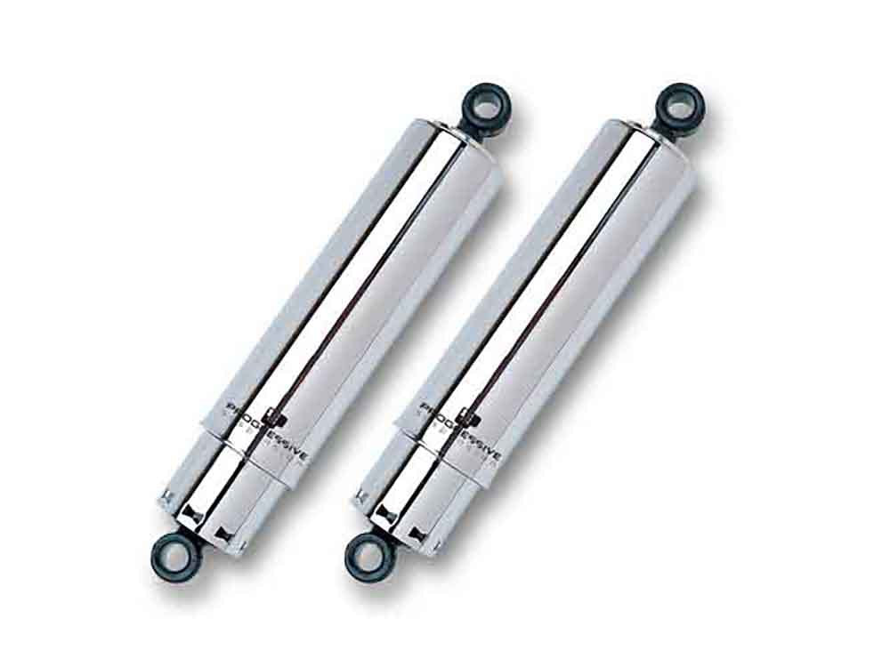412 Series, 12in. Rear Shock Absorbers with Full Covers - Chrome. Fits Dyna 1991-2017.