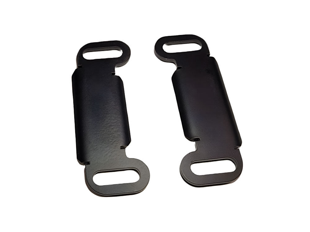 Straight Pipe Alignment Brackets – Black. Fits Touring 1985up – Bagger Nation