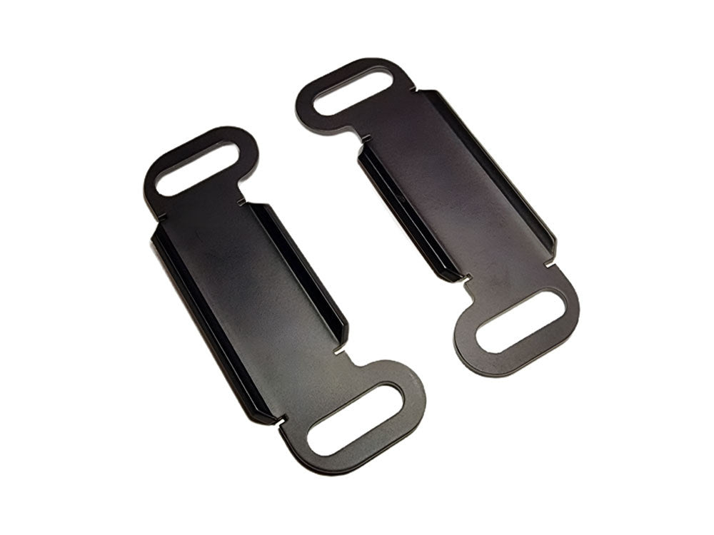 Straight Pipe Alignment Brackets – Black. Fits Touring 1985up – Bagger Nation