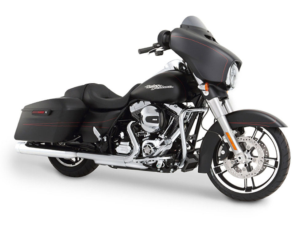 4in. Slip-On Mufflers - Chrome with Chrome End Caps. Fits Touring 1995-2016 & Trike 2017-2020.