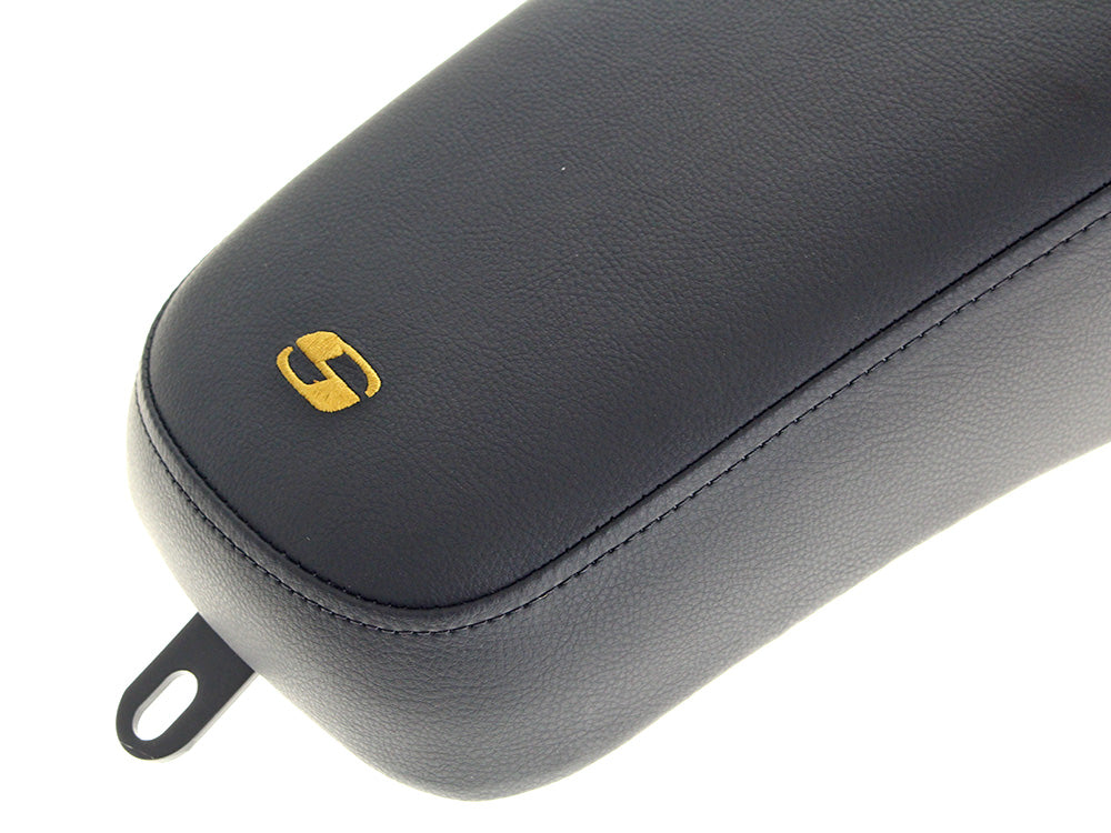 Saddlemen- Step-Up LS Dual Seat With Gold Double Diamond Lattice Stitch. Fits Dyna 2006-2017.