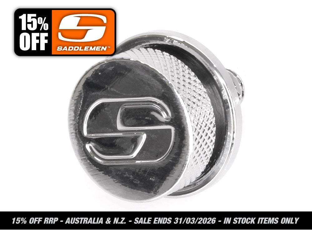 Saddlemen - 1/4in.-20 Knurled Seat Mount Screw – Chrome. Fits H-D 1996up