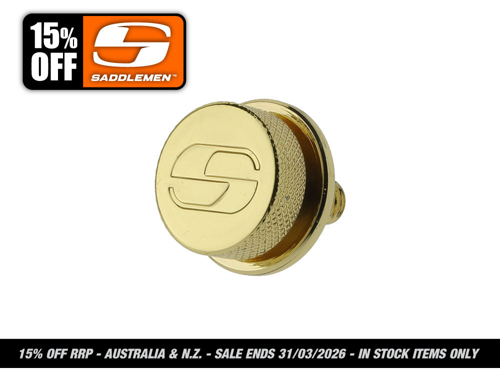 Saddlemen - 1/4in.-20 Knurled Seat Mount Screw – Gold. Fits H-D 1996up