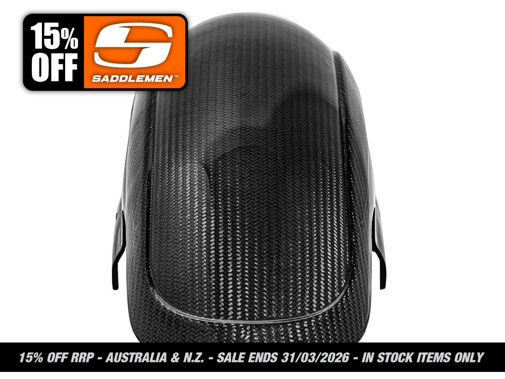 Saddlemen - Shorty Carbon Front Fender – Gloss Finish. Fits Most Touring 2014-2024 with 19in. Front Wheel