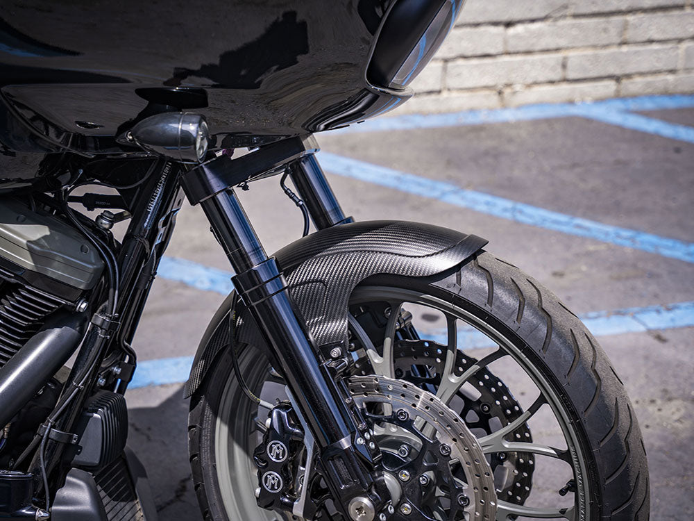 Shorty Carbon Front Fender - Matte Finish. Fits Most Touring 2014-2024 with 19in. Front Wheel