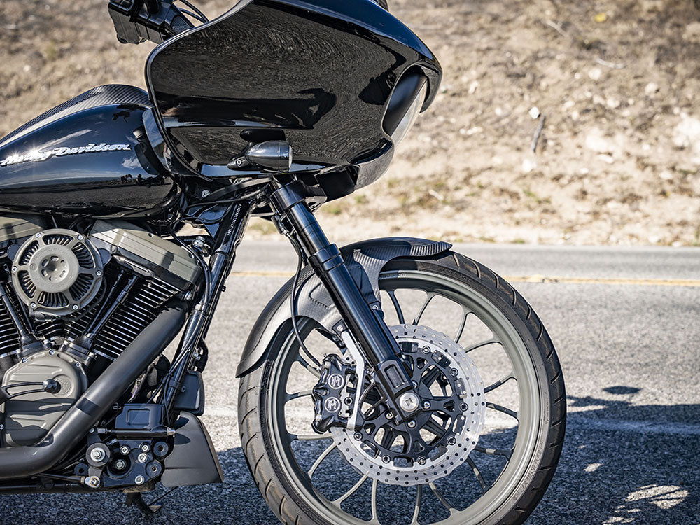 Shorty Carbon Front Fender - Matte Finish. Fits Most Touring 2014-2024 with 19in. Front Wheel