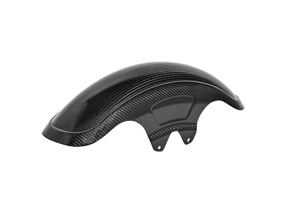 Saddlemen - Shorty Carbon Front Fender – Gloss Finish. Fits Most Touring 2014-2024 with 19in. Front Wheel