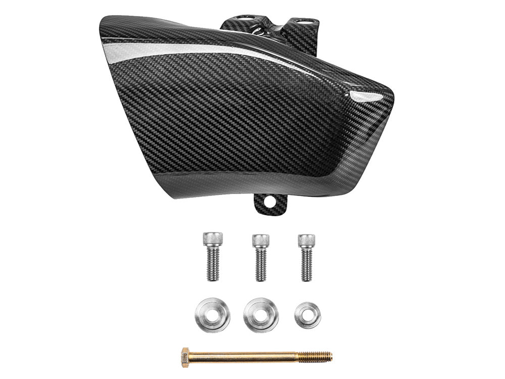 Carbon Fiber Rear Cylinder Air Scoop - Gloss Finish. Fits Most Touring 2017-2024