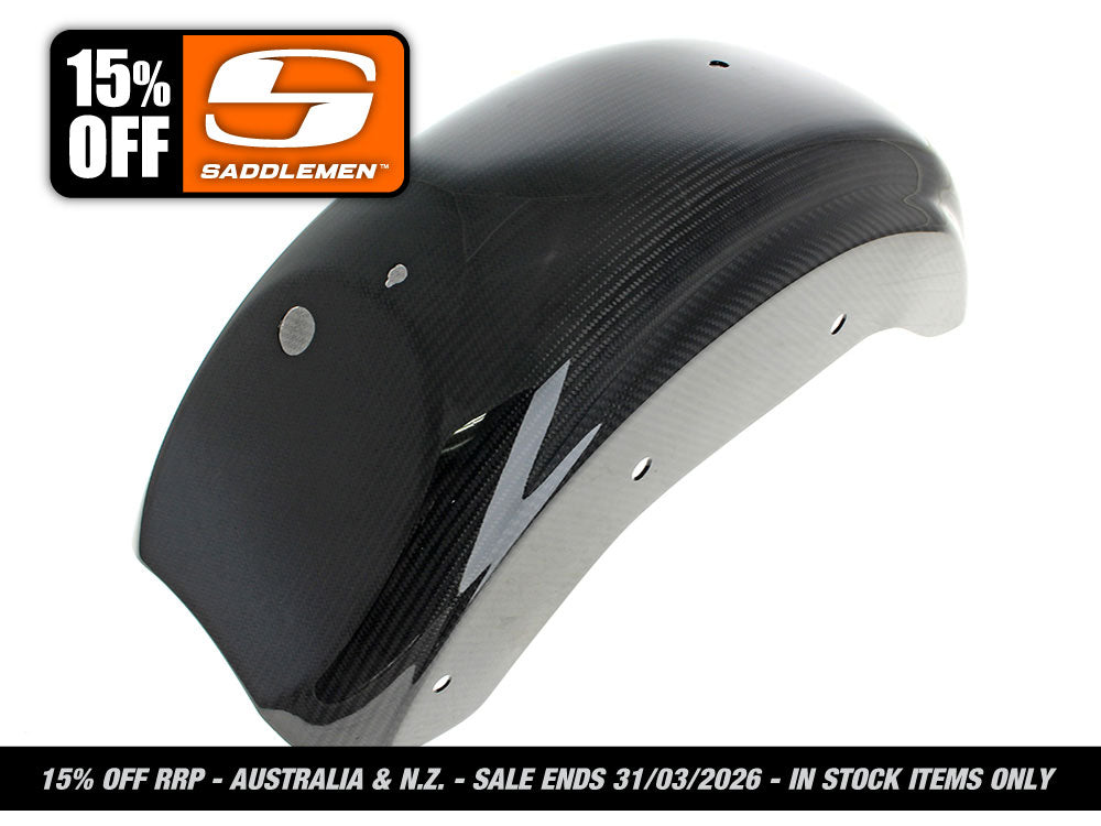 Saddlemen - Carbon Rear Fender – Gloss Finish. Fits Softail Low Rider 2018-2020, Low Rider S 2020up & Low Rider ST 2022up