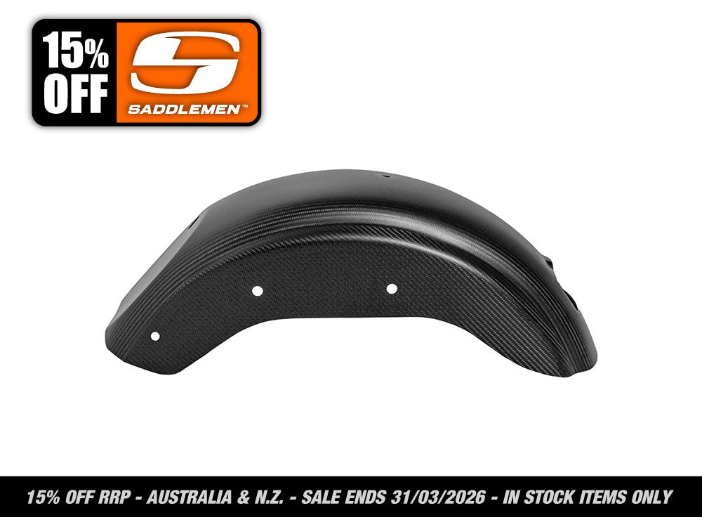 Saddlemen - Carbon Rear Fender – Matte Finish. Fits Softail Low Rider 2018-2020, Low Rider S 2020up & Low Rider ST 2022up