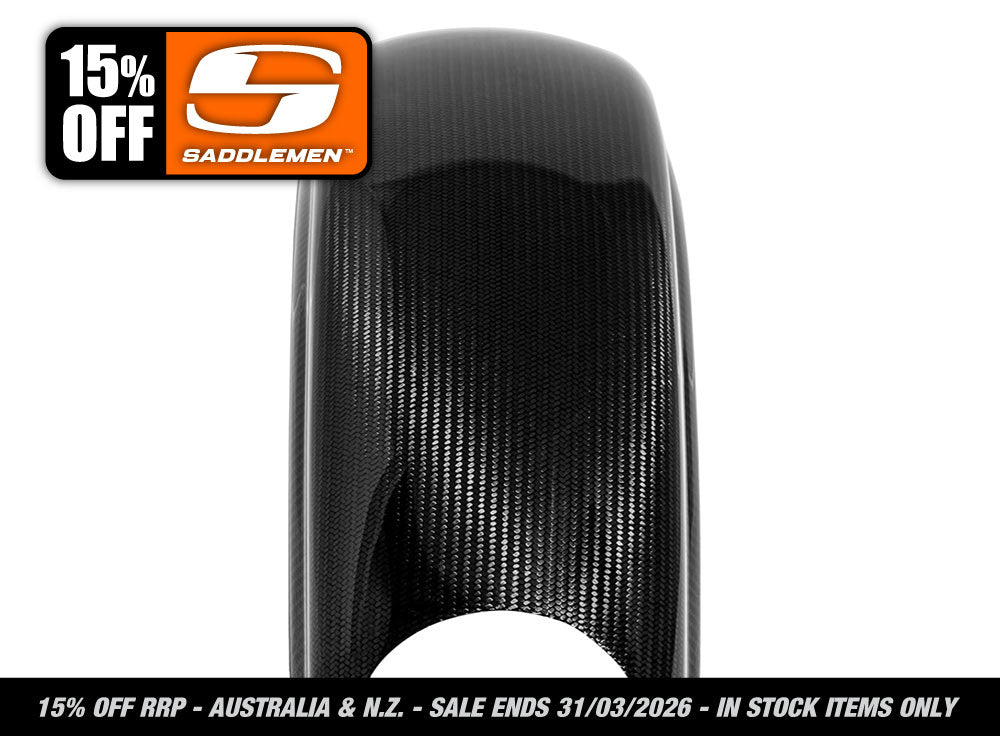 Saddlemen - Carbon Rear Fender – Gloss Finish. Fits Softail Street Bob 2018up, Slim 2018-2021 & Standard 2020-2024