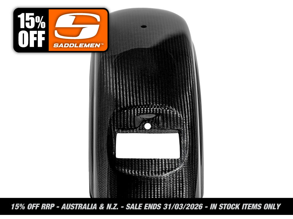 Saddlemen - Carbon Rear Fender – Gloss Finish. Fits Softail Street Bob 2018up, Slim 2018-2021 & Standard 2020-2024