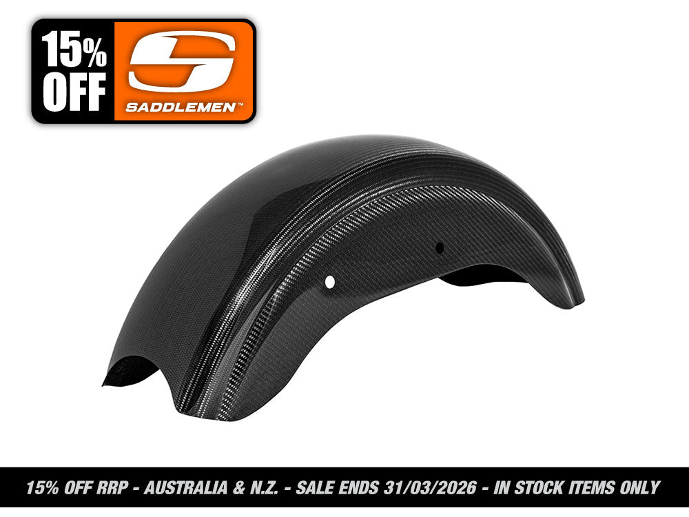 Saddlemen - Carbon Rear Fender – Gloss Finish. Fits Softail Street Bob 2018up, Slim 2018-2021 & Standard 2020-2024