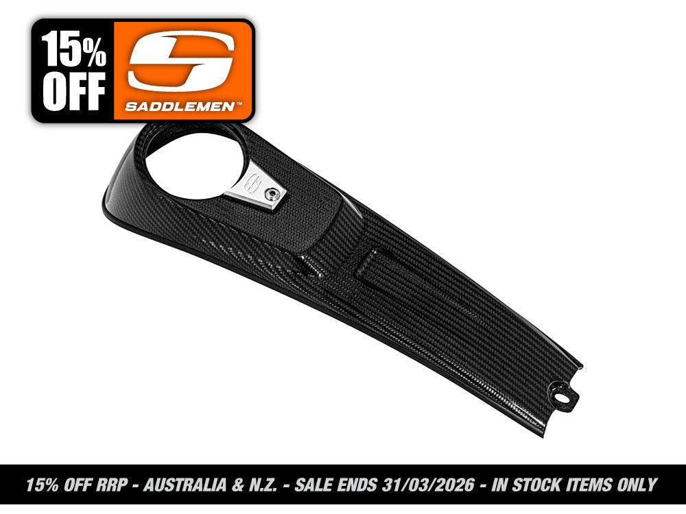 Saddlemen - Carbon Dash with Speedo Relocation Kit – Gloss Finish. Fits Low Rider S 2022up & Low Rider ST 2025up & Breakout 2025up with Speedo Relocation