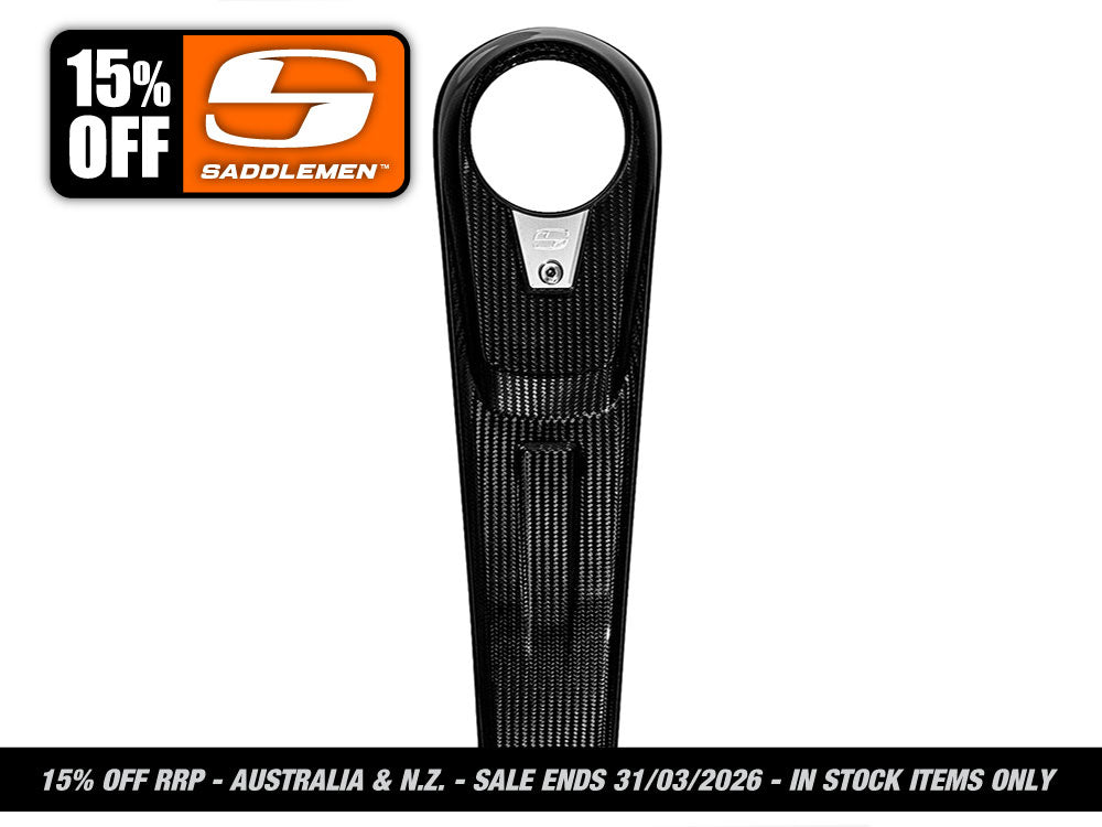 Saddlemen - Carbon Dash with Speedo Relocation Kit – Gloss Finish. Fits Low Rider S 2022up & Low Rider ST 2025up & Breakout 2025up with Speedo Relocation