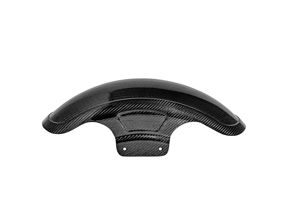 Saddlemen - Shorty Carbon Front Fender – Gloss Finish. Fits CVO Touring 2023up, Street Glide & Road Glide 2024up & Touring 2025up with 19in. Front Wheel