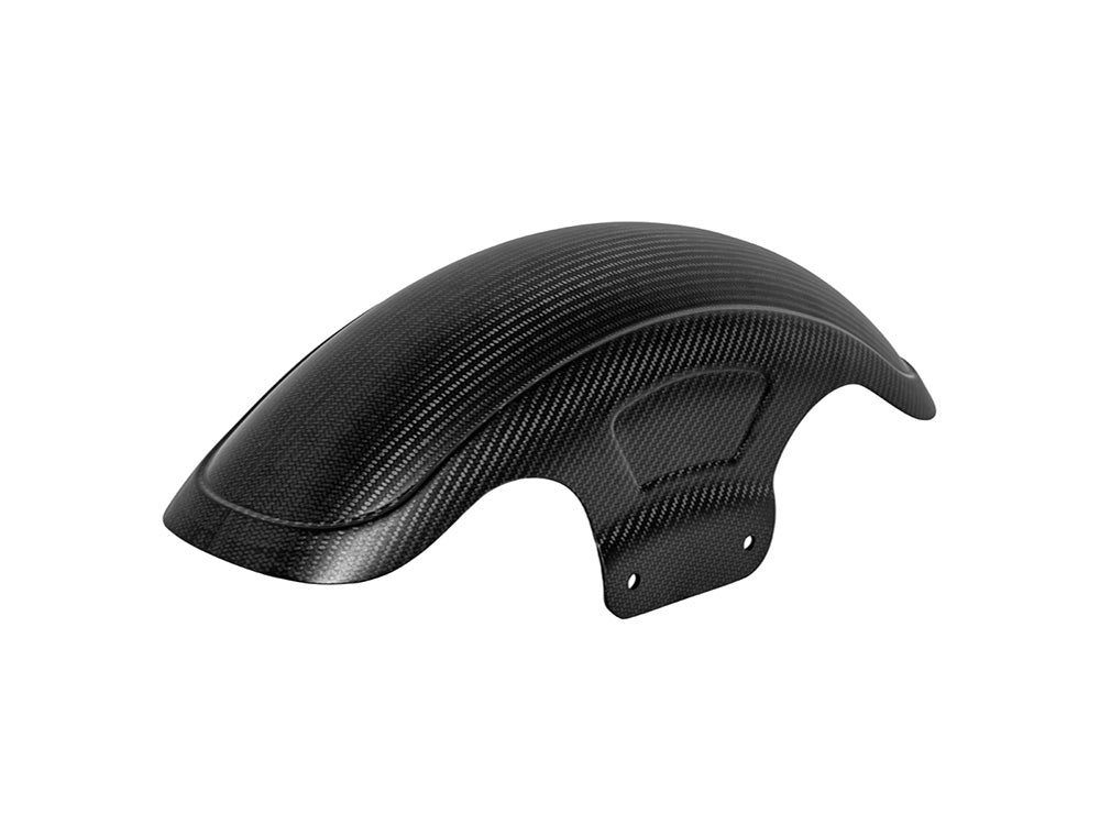 Saddlemen - Shorty Carbon Front Fender – Matte Finish. Fits CVO Touring 2023up, Street Glide & Road Glide 2024up & Touring 2025up with 19in. Front Wheel